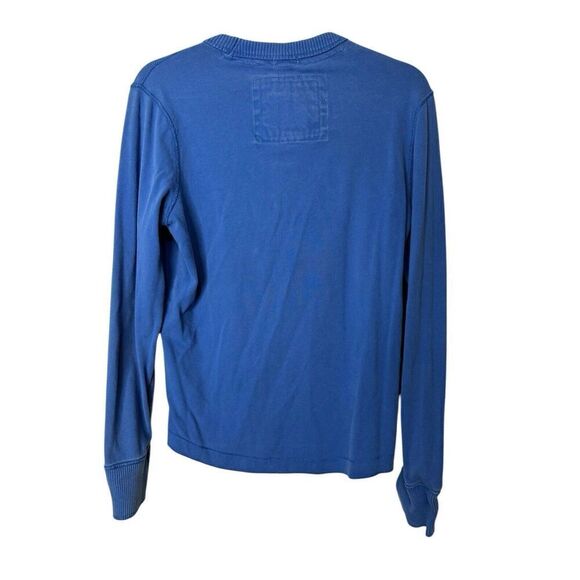 Abercrombie & Fitch Muscle Shirt Royal Blue w/ Moose Logo 100% Cotton Mens S - Picture 2 of 3